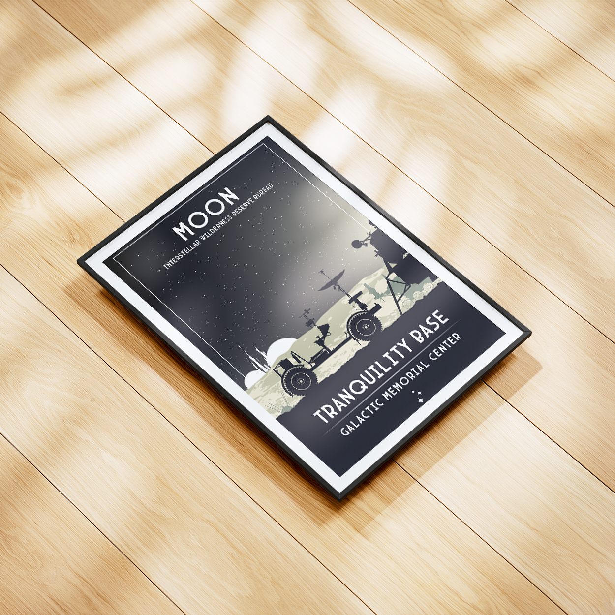 Moon. Tranquility Base (Interstellar Wilderness Reserve Bureau Series) Poster