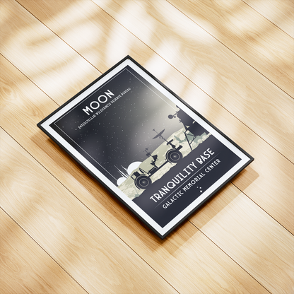 Moon. Tranquility Base (Interstellar Wilderness Reserve Bureau Series) Poster