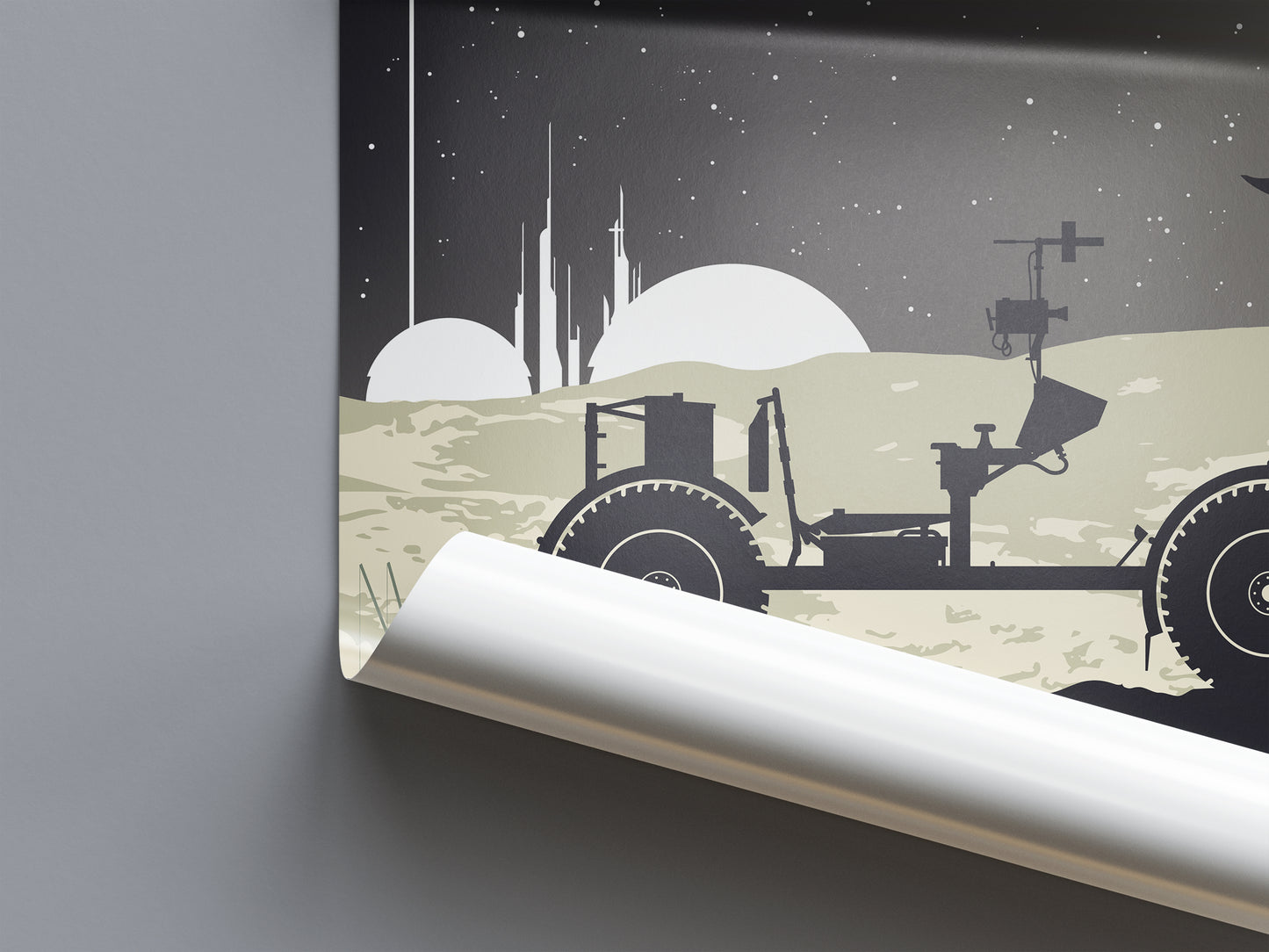 Moon. Tranquility Base (Interstellar Wilderness Reserve Bureau Series) Poster