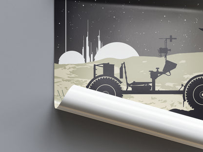 Moon. Tranquility Base (Interstellar Wilderness Reserve Bureau Series) Poster