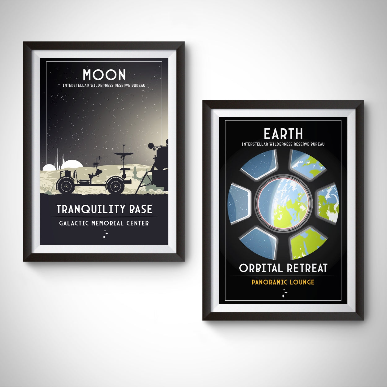 Moon. Tranquility Base (Interstellar Wilderness Reserve Bureau Series) Poster