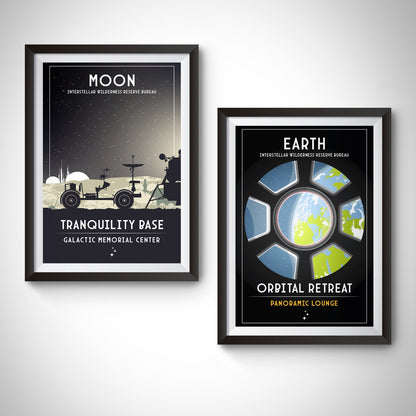 Moon. Tranquility Base (Interstellar Wilderness Reserve Bureau Series) Poster