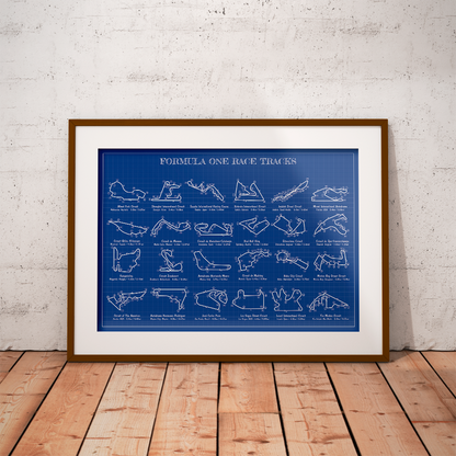 F1 Race Tracks Poster