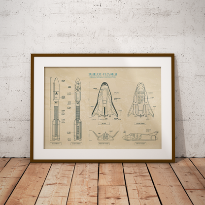 Dream Chaser Blueprint Poster