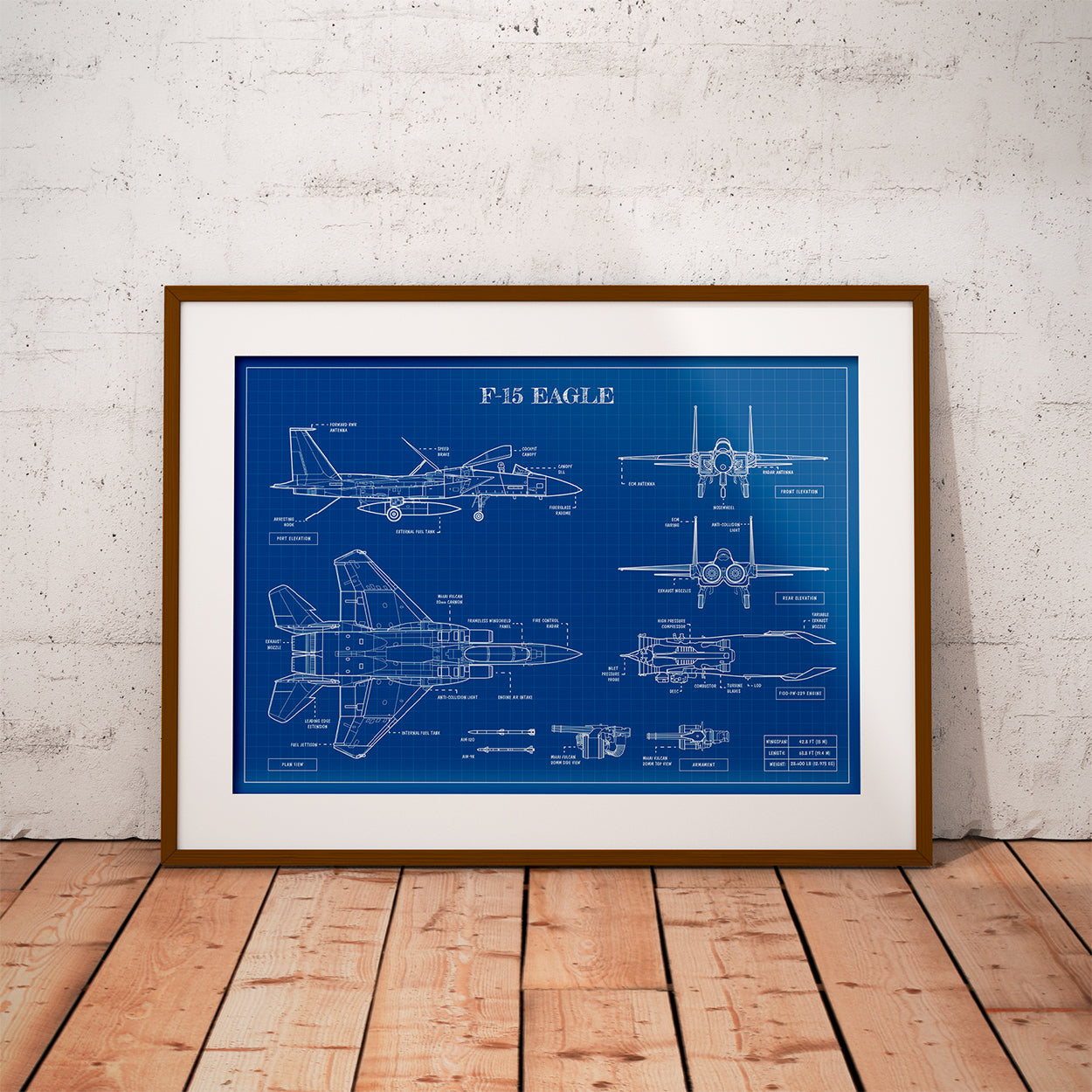 F-15 Blueprint Poster