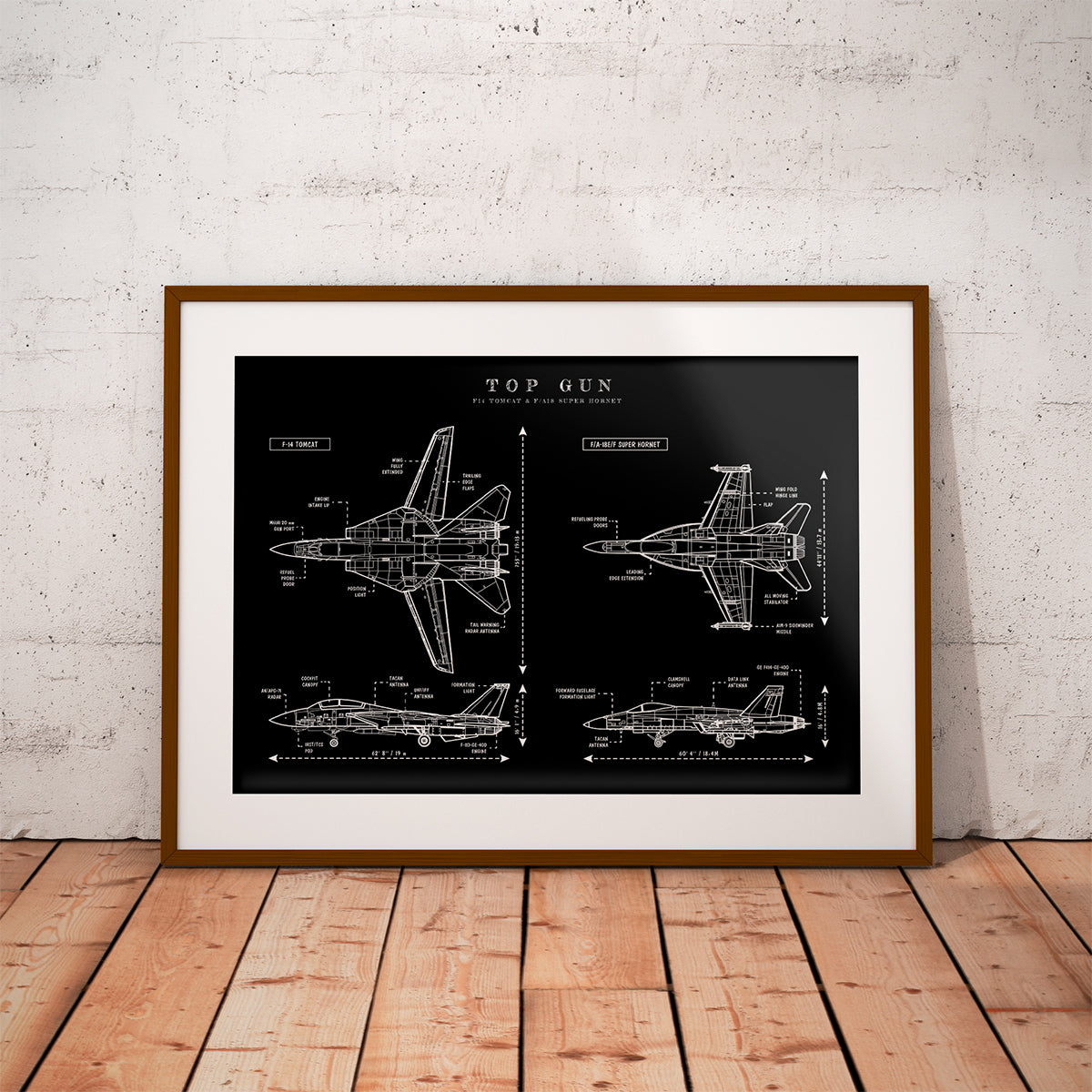 Top Gun Blueprint Poster