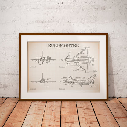 Eurofighter Blueprint Poster
