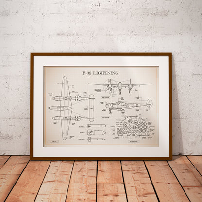 P-38 Lightning Poster