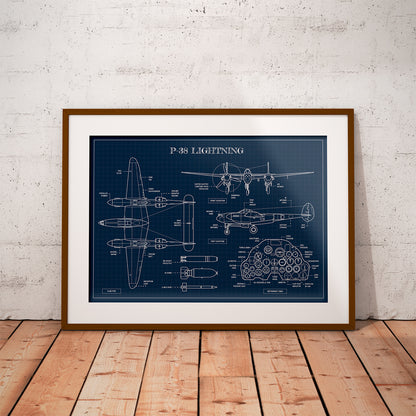P-38 Lightning Poster