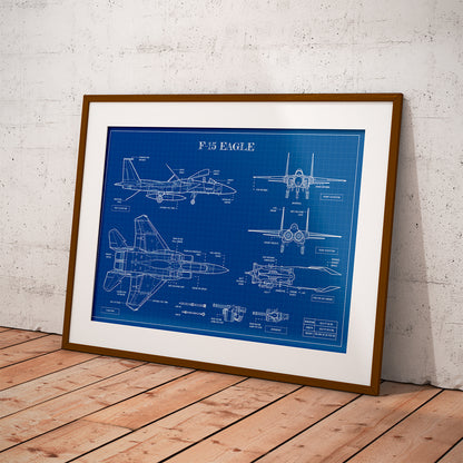 F-15 Blueprint Poster