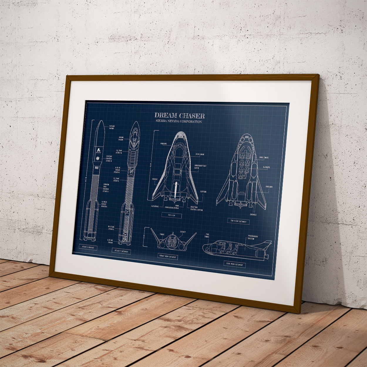 Dream Chaser Blueprint Poster