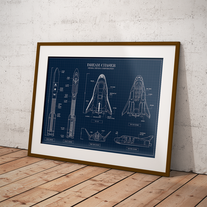 Dream Chaser Blueprint Poster