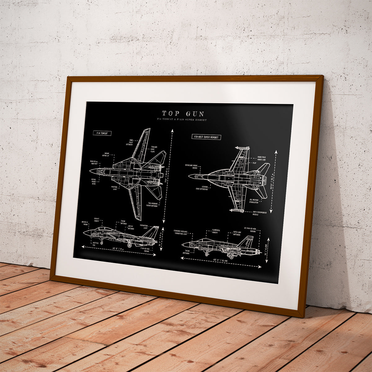 Top Gun Blueprint Poster