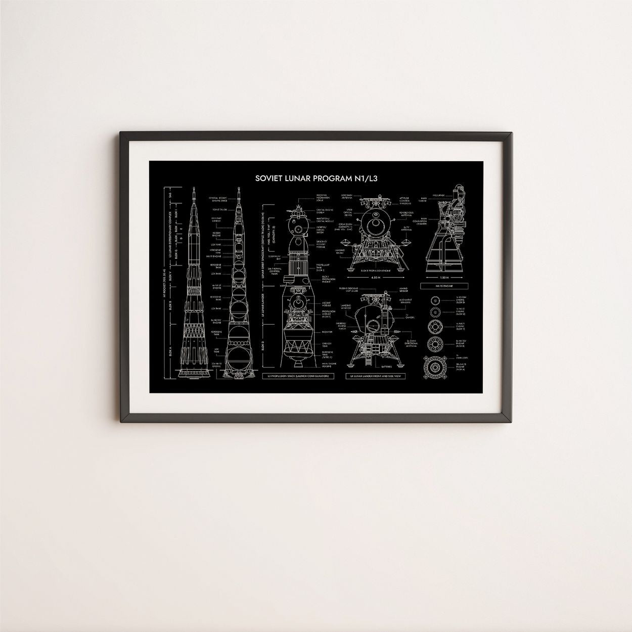 Soviet Lunar Program N1/L3 Poster