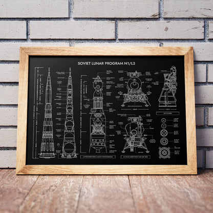 Soviet Lunar Program N1/L3 Poster