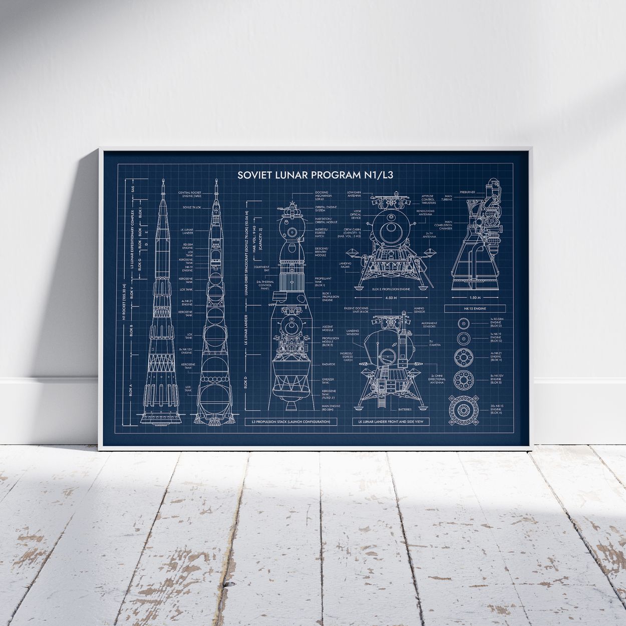 Soviet Lunar Program N1/L3 Poster
