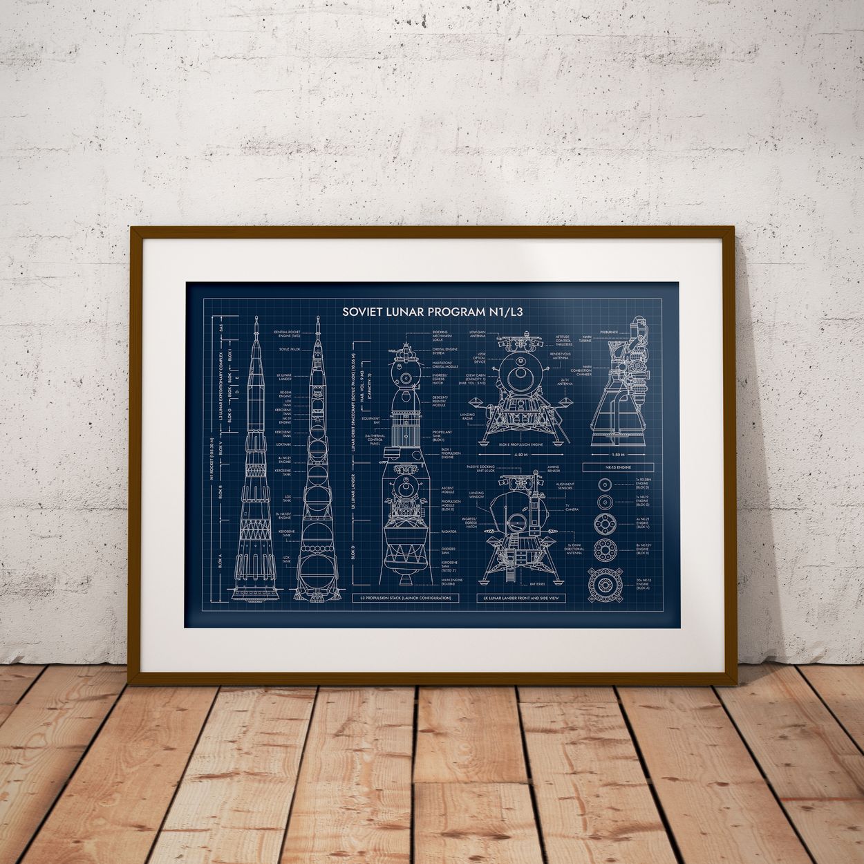 Soviet Lunar Program N1/L3 Poster