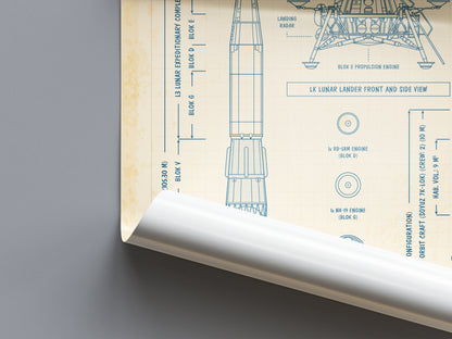 Soviet Lunar Program N1/L3 Vertical Poster