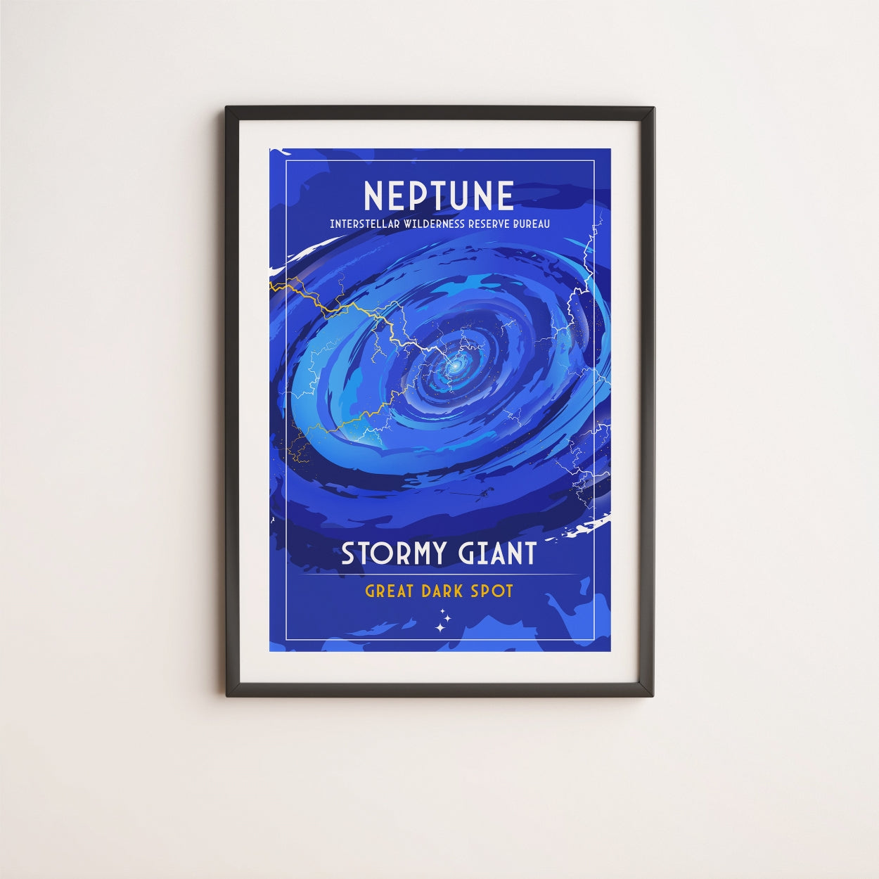 Neptune. Stormy Giant (Interstellar Wilderness Reserve Bureau Series) Poster