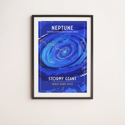 Neptune. Stormy Giant (Interstellar Wilderness Reserve Bureau Series) Poster
