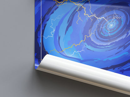 Neptune. Stormy Giant (Interstellar Wilderness Reserve Bureau Series) Poster
