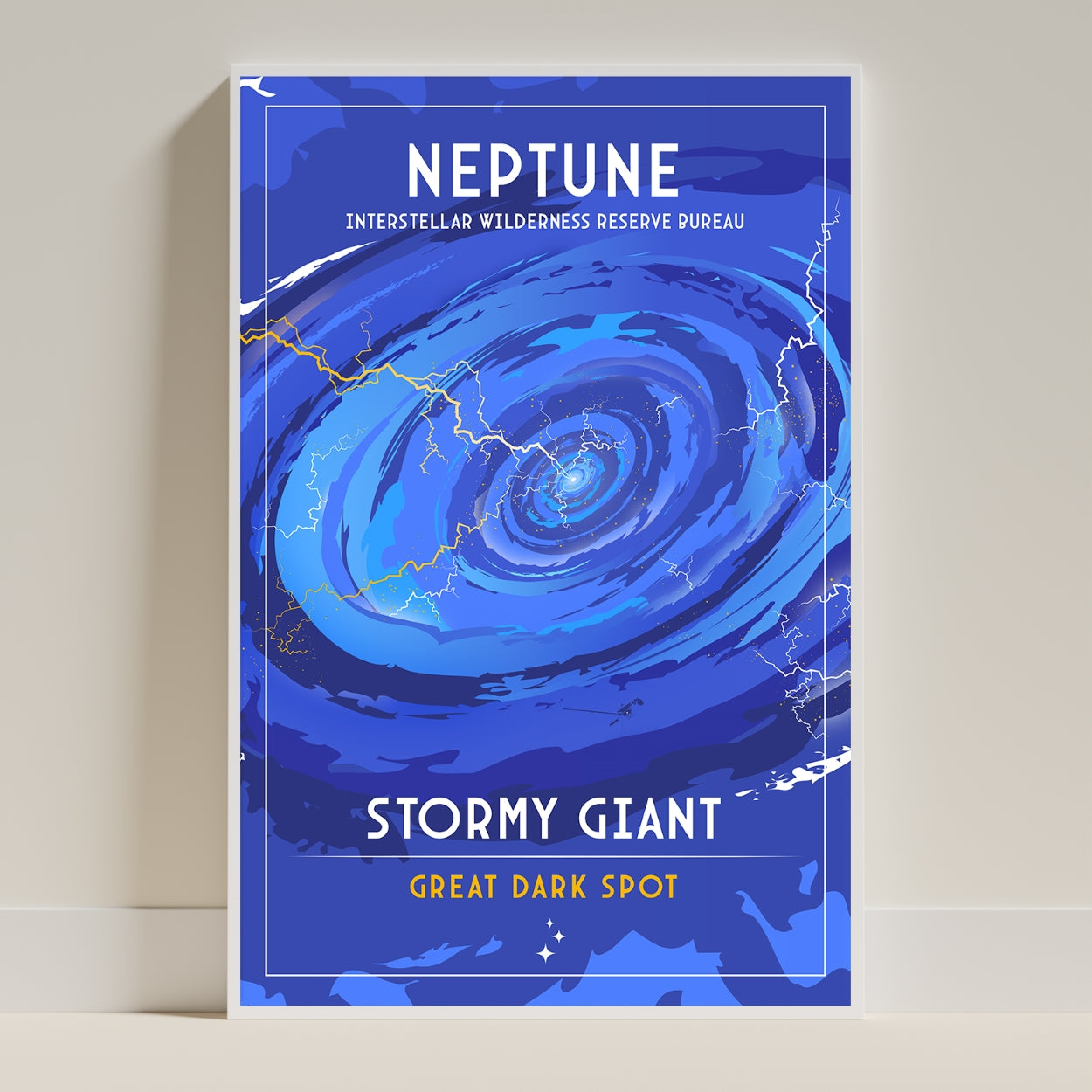 Neptune. Stormy Giant (Interstellar Wilderness Reserve Bureau Series) Poster
