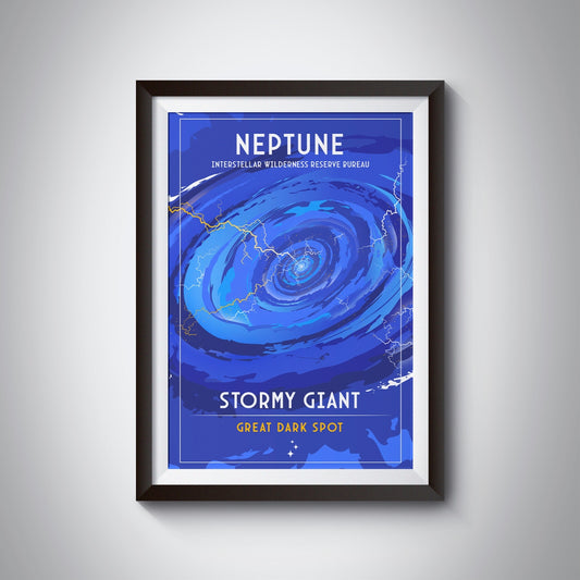 Neptune. Stormy Giant (Intestellar Wilderness Reserve Bureau Series) Poster