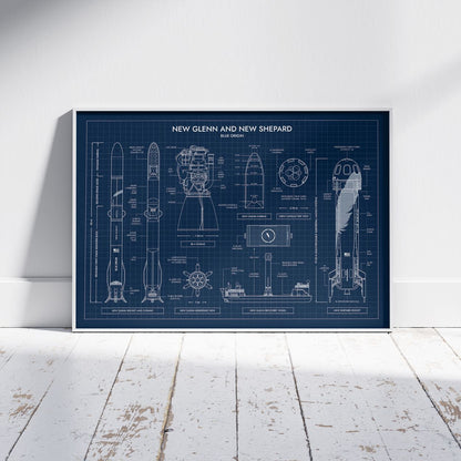 Blue Origin: New Glenn and New Shepard Poster