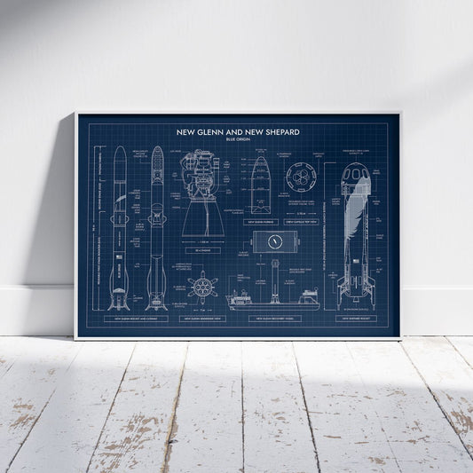 Blue Origin: New Glenn and New Shepard Poster