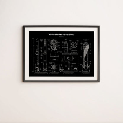 Blue Origin: New Glenn and New Shepard Poster