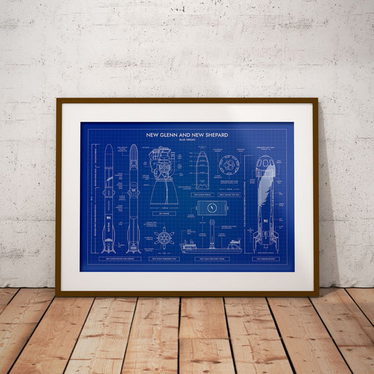Blue Origin: New Glenn and New Shepard Poster