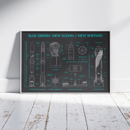 Blue Origin: New Glenn and New Shepard Poster