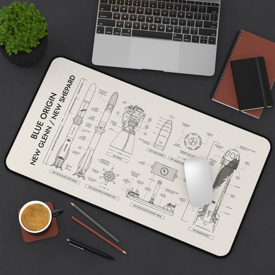 Blue Origin: New Glenn and New Shepard Desk Mat