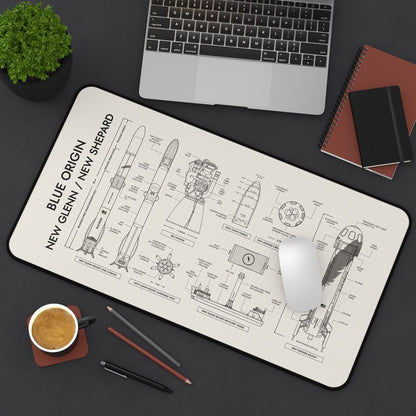 Blue Origin: New Glenn and New Shepard Desk Mat
