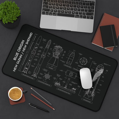 Blue Origin: New Glenn and New Shepard Desk Mat
