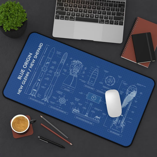 Blue Origin: New Glenn and New Shepard Desk Mat