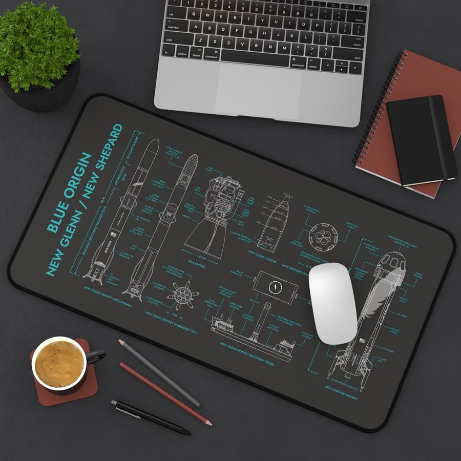 Blue Origin: New Glenn and New Shepard Desk Mat