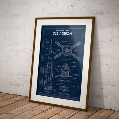 Artemis Program: SLS / Orion (Vertical) Poster