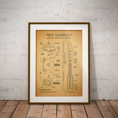 New Horizons. Outer Planet Exploration Probes Vertical Poster