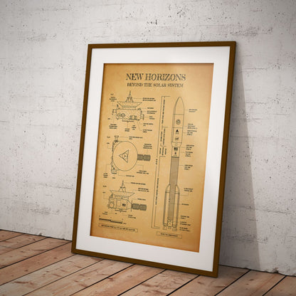 New Horizons. Outer Planet Exploration Probes Vertical Poster