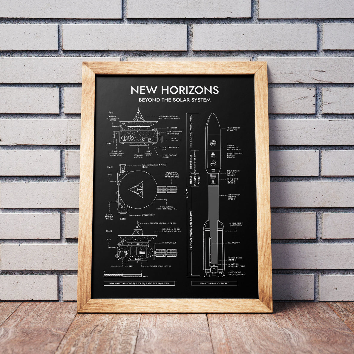 New Horizons. Outer Planet Exploration Probes Vertical Poster