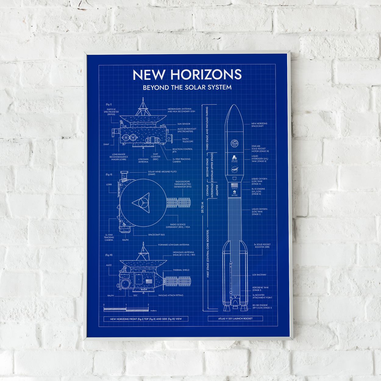 New Horizons. Outer Planet Exploration Probes Vertical Poster