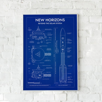 New Horizons. Outer Planet Exploration Probes Vertical Poster