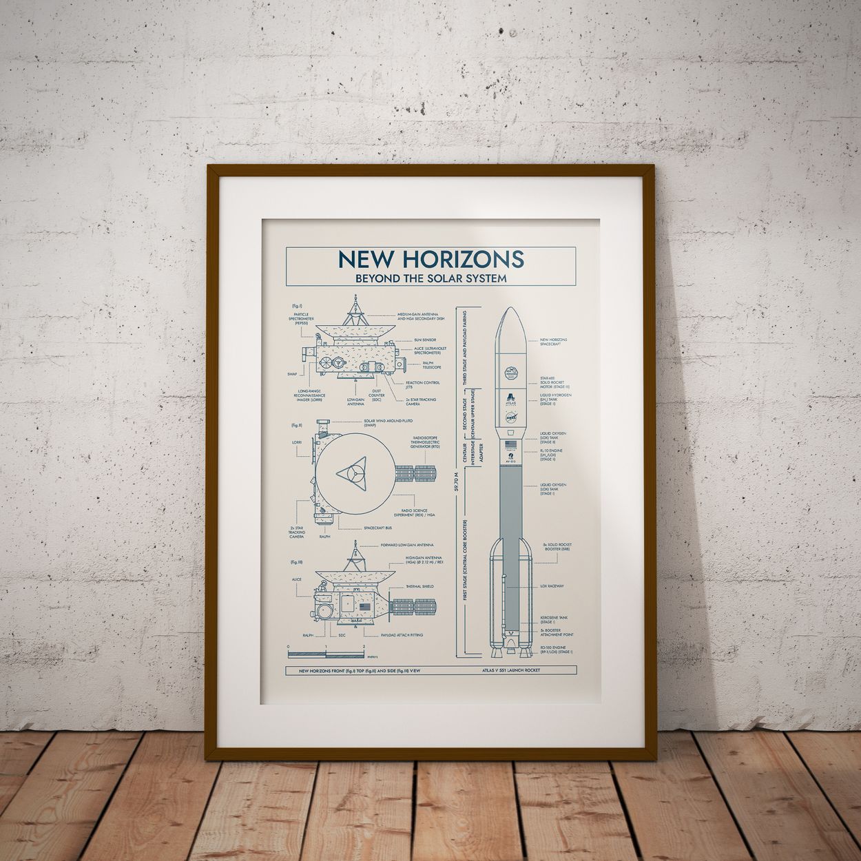 New Horizons. Outer Planet Exploration Probes Vertical Poster