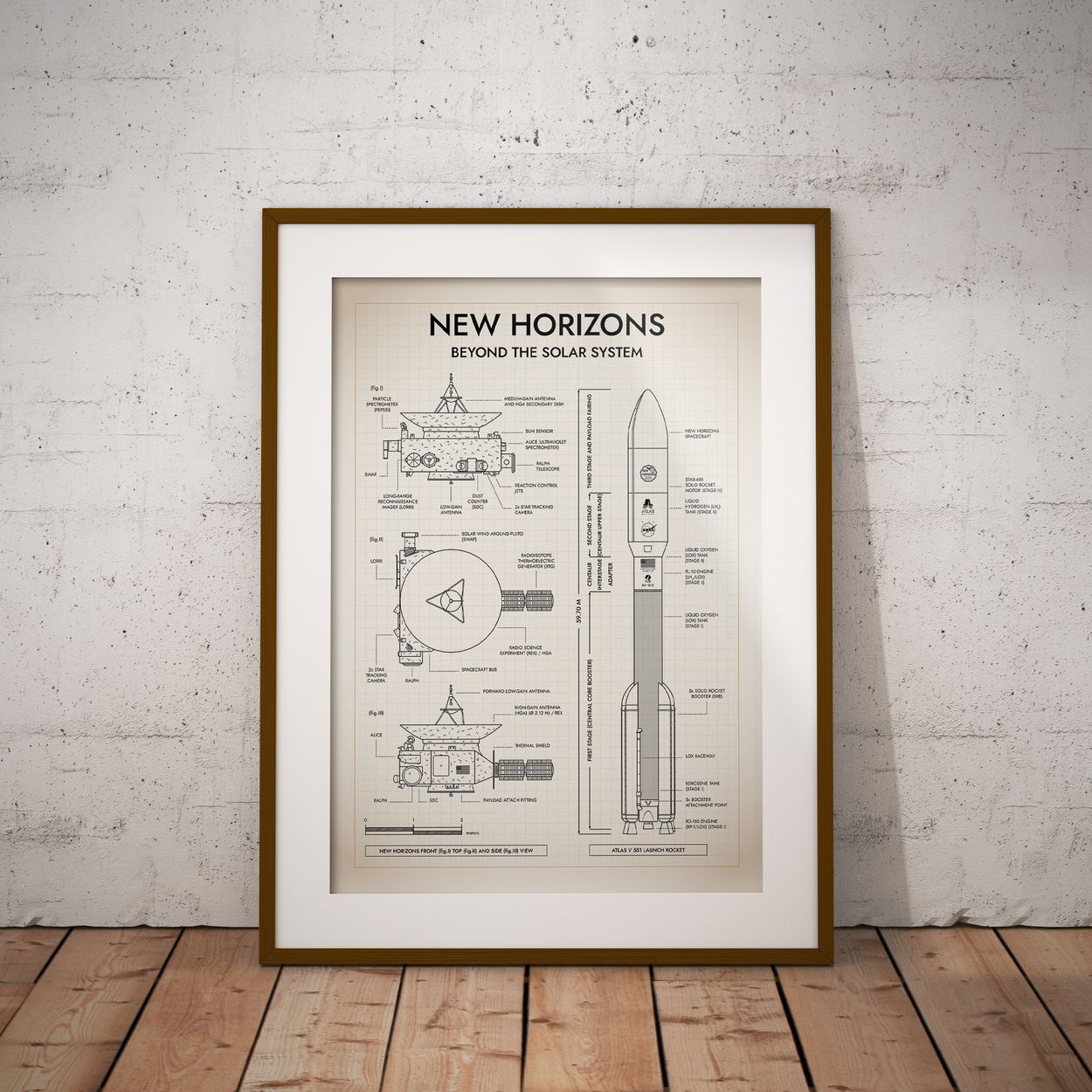 New Horizons. Outer Planet Exploration Probes Vertical Poster