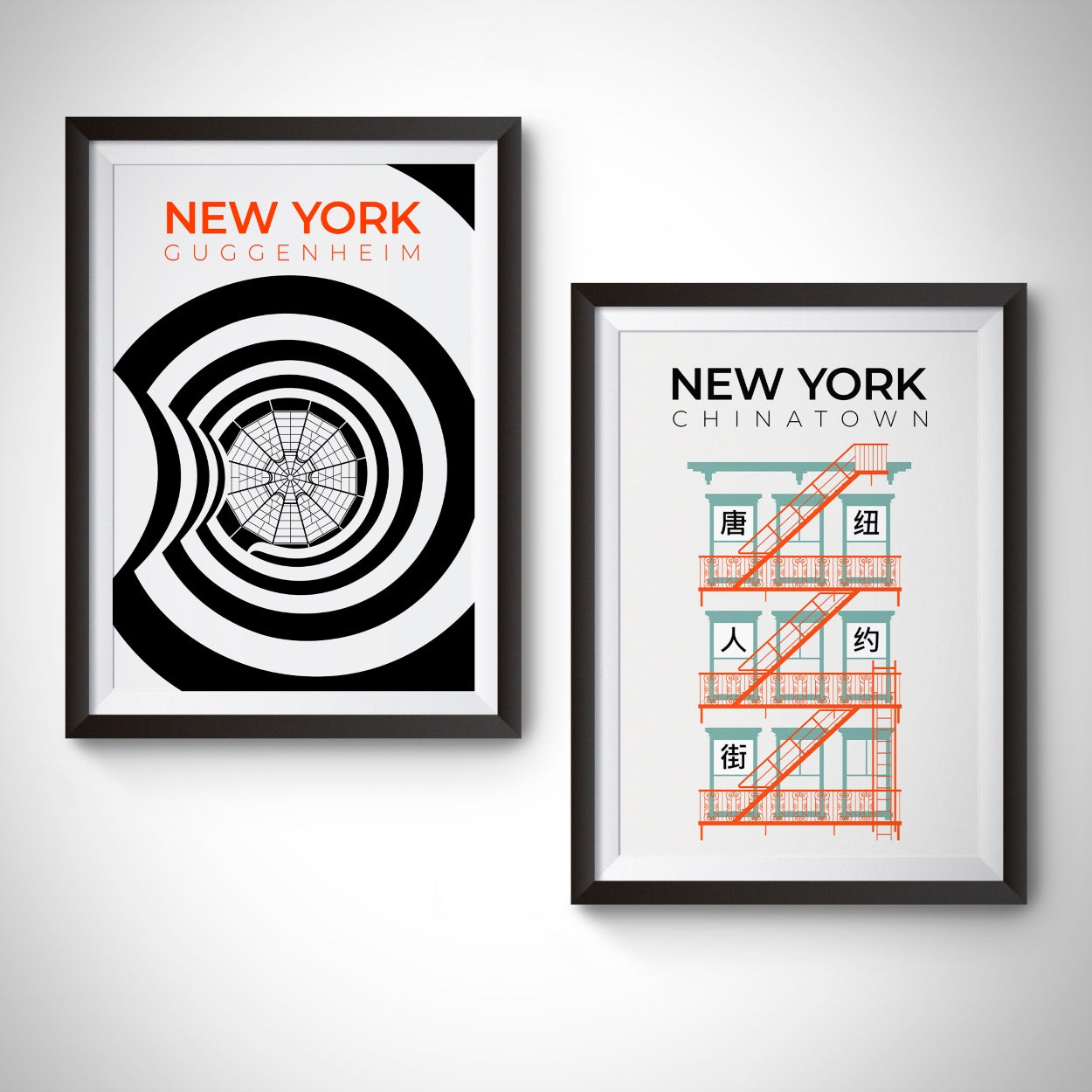 New York Chinatown Fire Escape Poster