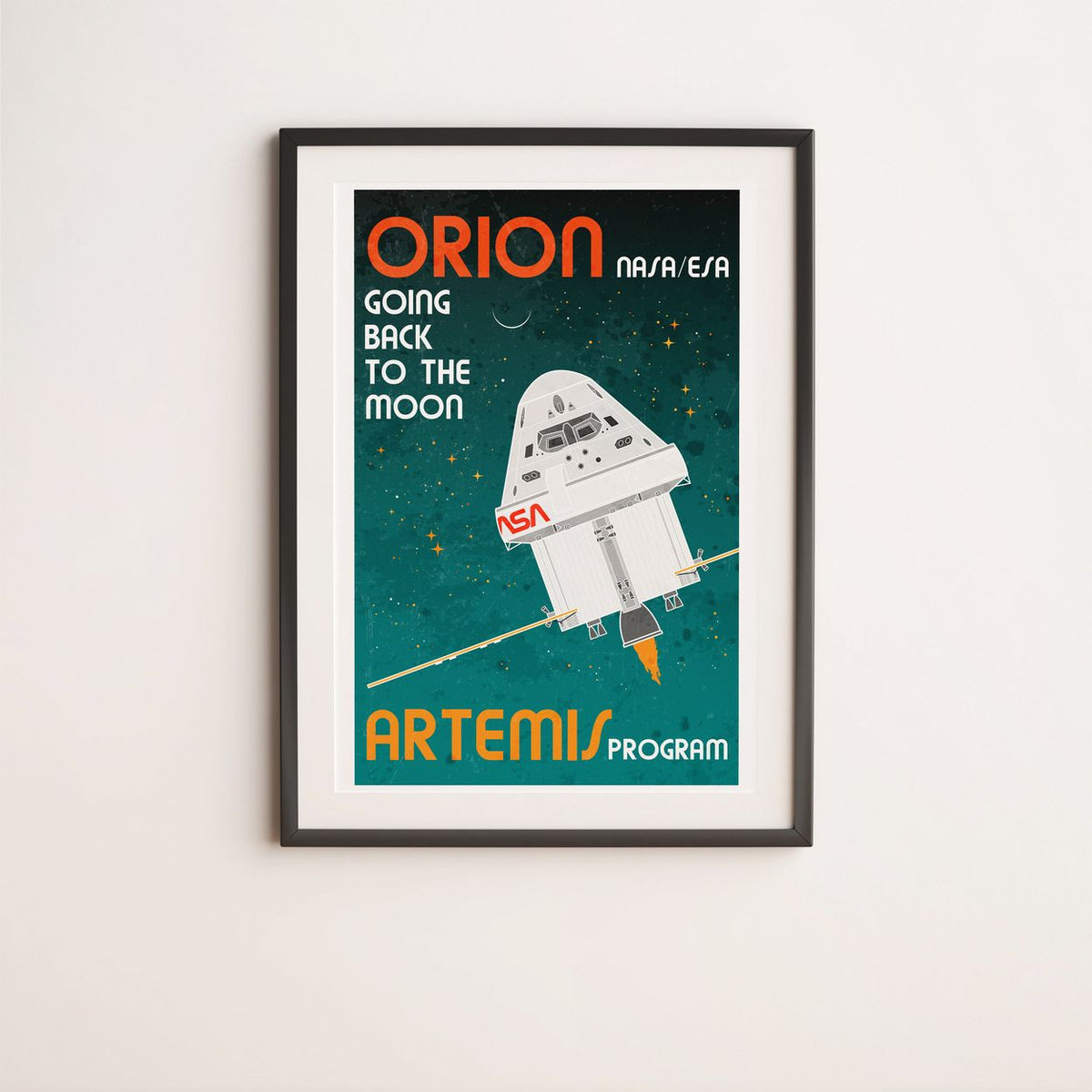 Orion Spacecraft (Retro) Poster