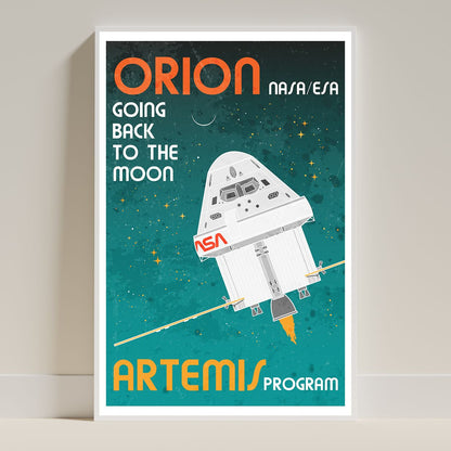 Orion Spacecraft (Retro) Poster