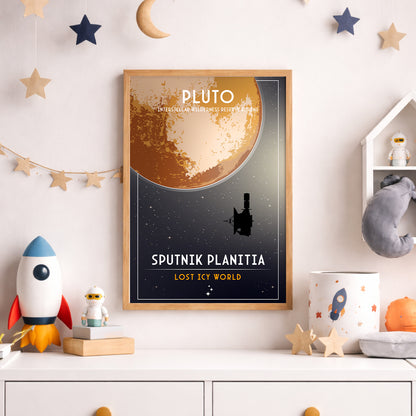 Pluto. Lost Icy World (Interstellar Wilderness Reserve Bureau Series) Poster