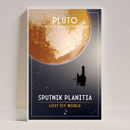 Pluto. Lost Icy World (Interstellar Wilderness Reserve Bureau Series) Poster
